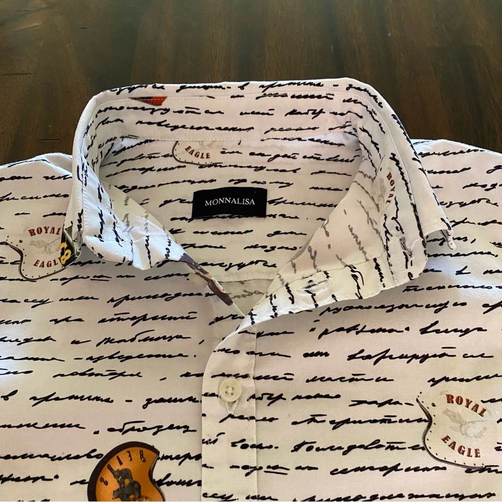 Monnalisa Boys Biker Print Long sleeves Shirt - Picture 2 of 11